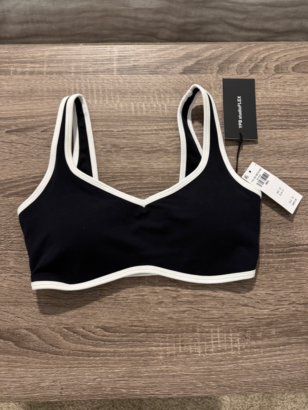 Abercrombie YPB Black and White Sports Bra